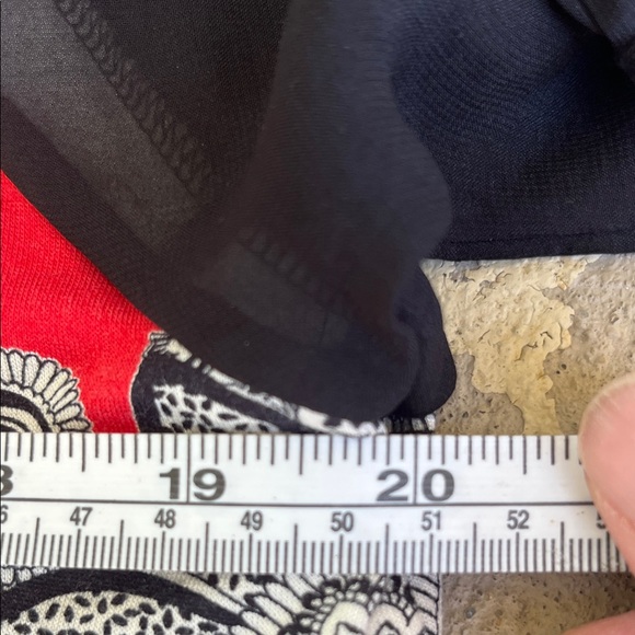 New Chic Red and Black paisley three-quarter Sleeve Dress by Weston wear - Picture 12 of 16